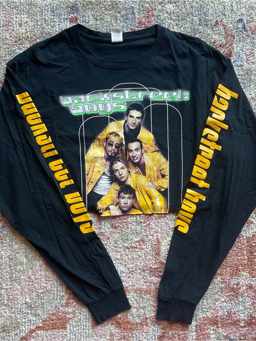 Backstreet Boys DNA Tour 2022 cropped concert long sleeve t shirt L